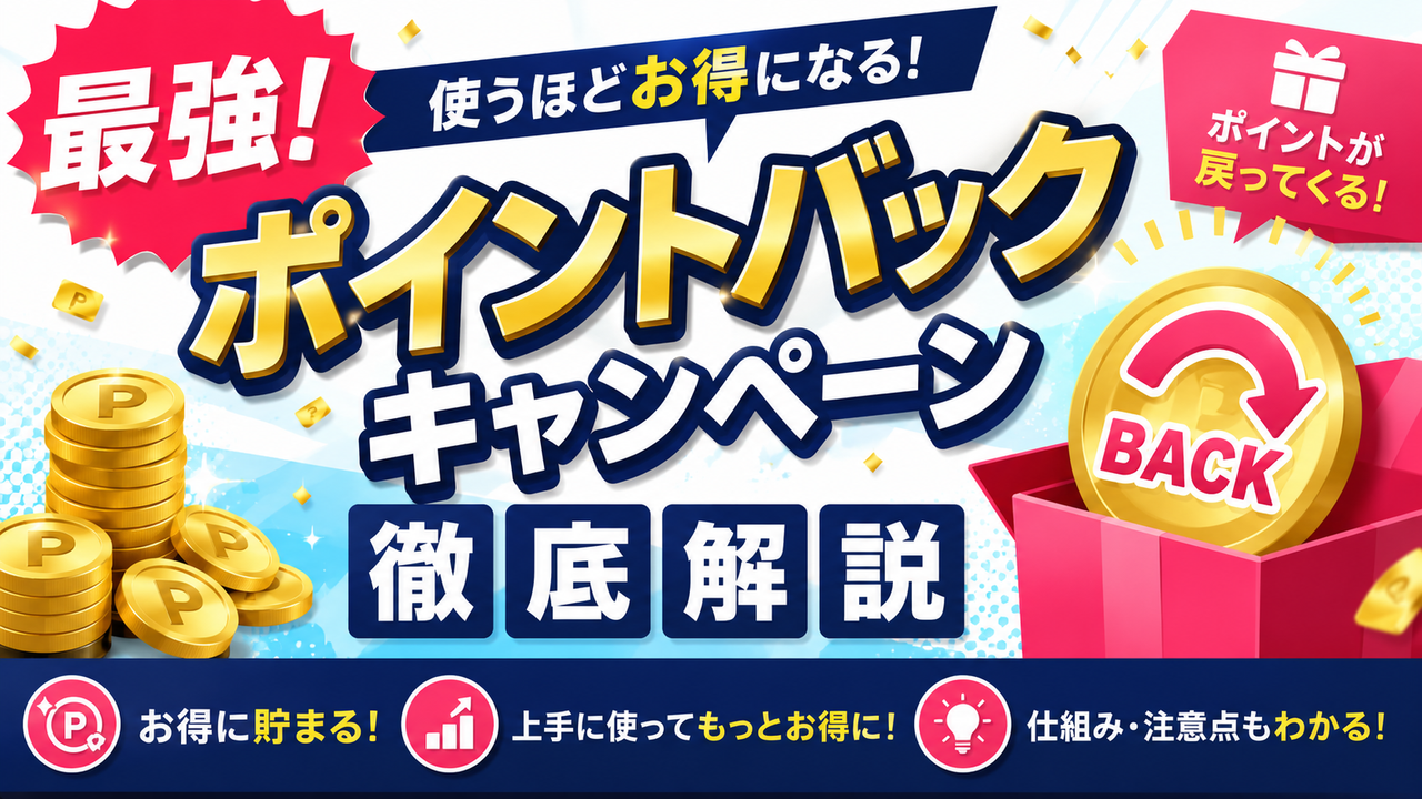 ビデオ通話KANADEアプリのコラム記事サムネイル「最強!ポイントバックキャンペーンを徹底解説」